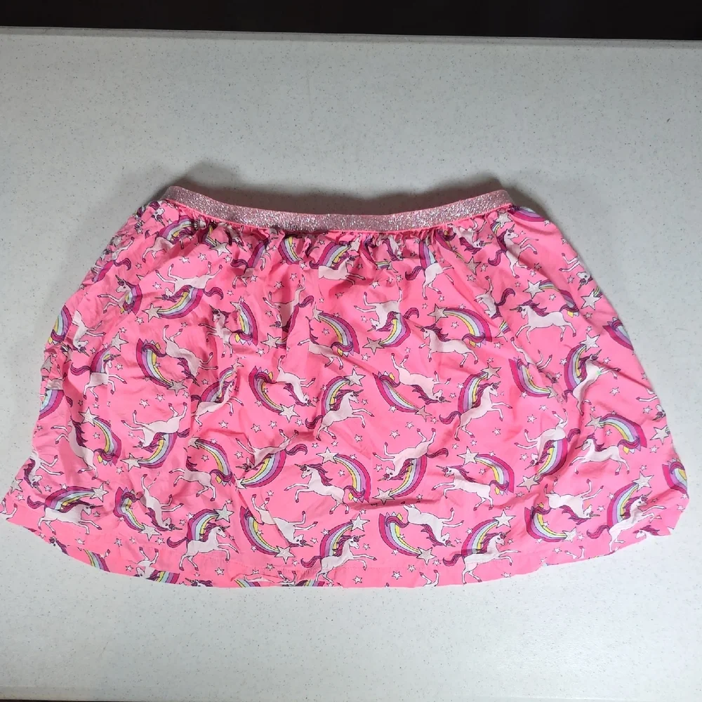 Pink Unicorn Skirt with built in Shorts  Girls Size 10/12